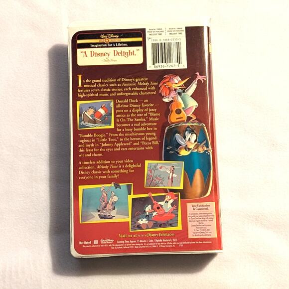 Disney's Melody Time VHS Walt Disney Gold Collection Vintage Classic Movie - Picture 2 of 3